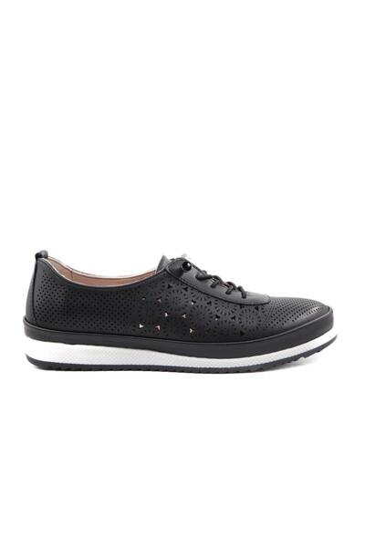 Castle Black 42731 Genuine Leather Black Women's Daily Mother Shoes