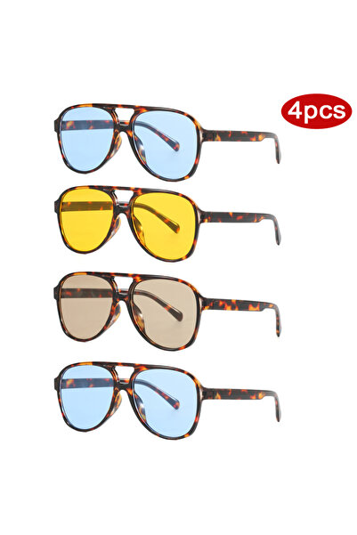 Choice10 4pcs z08 Protective Glasses Fashion Large Frame Square Women Sunglas...