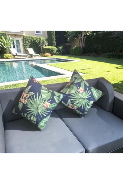 PILLOW LEAF PATTERN 2 PCS 35X35
