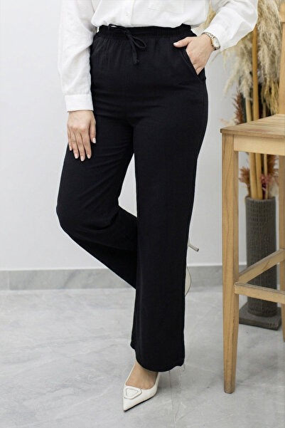 Tesettür Dünyası Παντελόνι - Μαύρο - Ευρύ πόδι