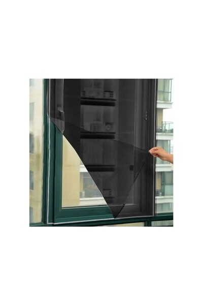 Home Tu Çift Kanat Yıkanabilir Sökülüp Takılabilir Siyah Sineklik 125 x 150 cm