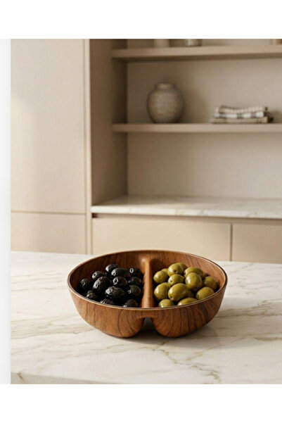 CASTEROLİ Acacia Look 2-Compartment 15 cm Breakfast Presentation Bowl