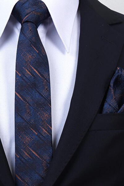 Esgue Γραβάτα - Ναυτικό μπλε - Patterned