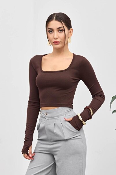 Shopping Shop Μπλούζα - Καφέ - Κανονική εφαρμογή