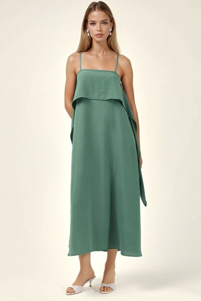 Hiccup Φόρεμα μάξι με τετράγωνο λαιμόκοψη και λεπτές τιράντες