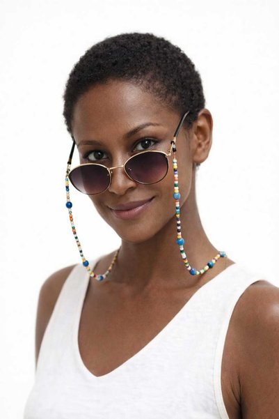 bonjorno aksesuar Colorful Beaded Eyeglass Cord – Eyeglass Chain, Women's Sunglasses Strap, Stylish Eyewear Holder