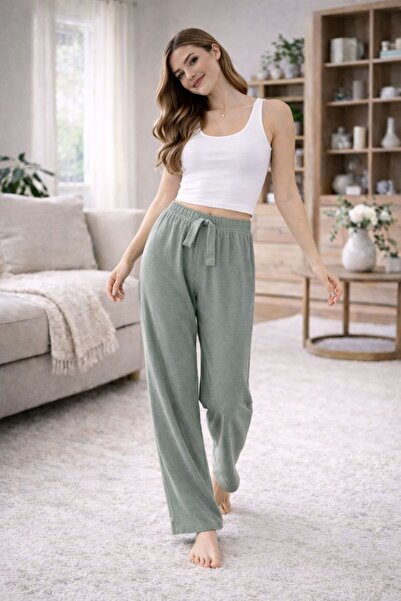 THEBEK Women's Wrinkled Pants – Lightweight Fabric, Comfortable Fit