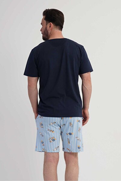 OBJE Men's Blue Lyc Suprem Pocket Shorts