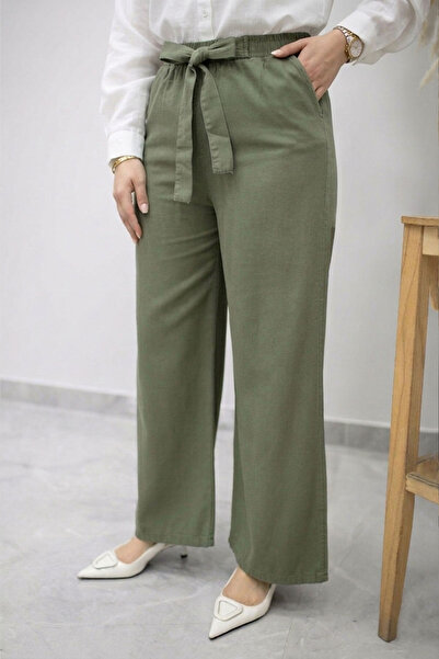 Tesettür Dünyası Λιτό παντελόνι - Χακί - Regular