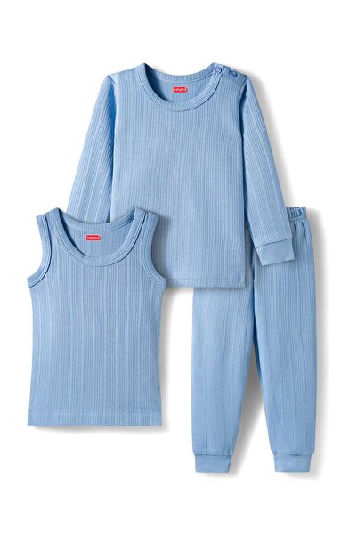 Babyhug Knit Full Sleeves Solid Pullover & Sleeveless Thermal Vest & Pants Se...
