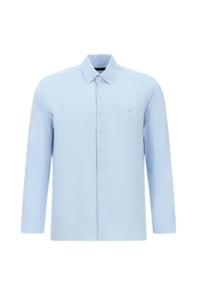 Abdullah Kiğılı Πουκάμισο - Μπλε - Κλασική