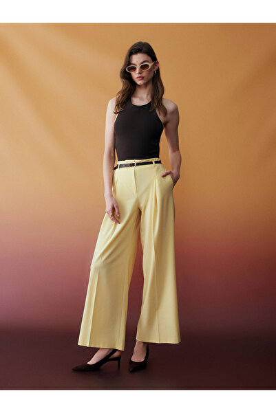 Dilvin Παντελόνι - Κίτρινο - Χαλαρή εφαρμογή