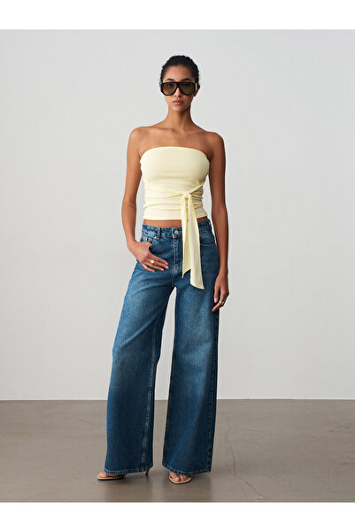 Dilvin Μπλούζα - Κίτρινο - Στενή εφαρμογή