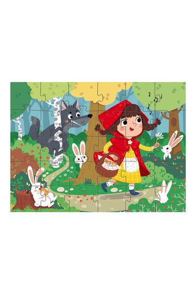 dodotoys Puzzle ScufiÈ›a RoÈ™ie, 30 piese, varsta 3-6 ani