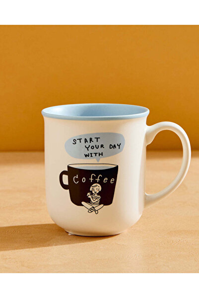 REDTAG Light Blue "Start Your Day With Coffee" Mug
