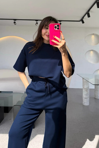 CMZ COLLECTİON Σετ δύο τεμαχίων - Ναυτικό μπλε - Regular