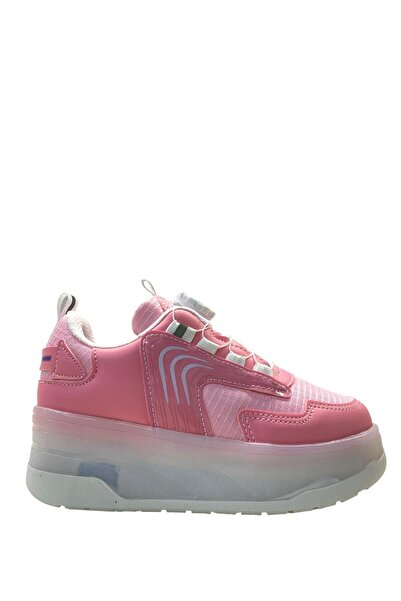 Tuğba Ortopedi 001 Kız Çocuk Pembe Işıklı Tekerlekli Sneaker