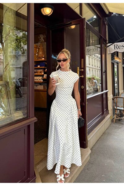 D'RECCY Φόρεμα - Λευκό - Φουσκωτή φούστα