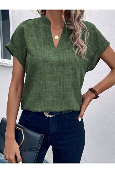 JANES Γυναικεία κοντομάνικη μπλούζα Judge Collar Sofia