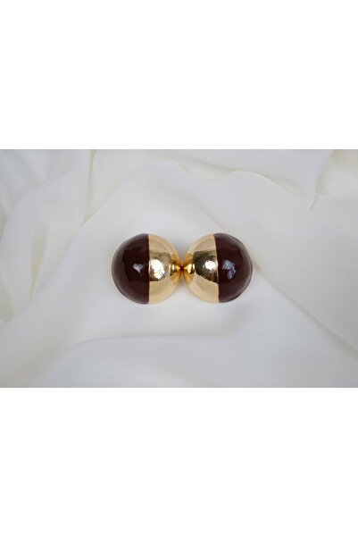 ATELİER TUĞBA Bkp143 Round Double Color Detail Earrings (32mm)