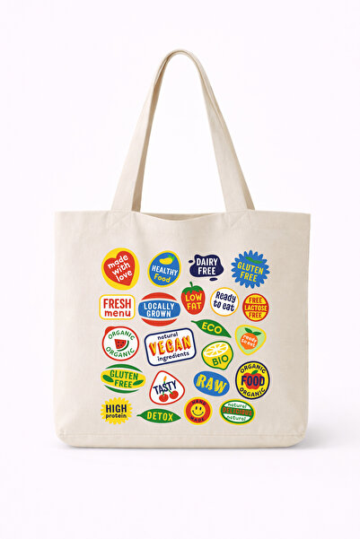 Vatkalimon Τσάντα τσάντας από 100% βαμβακερό καμβά με θήκες