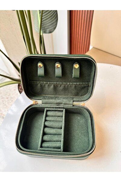 Charmist Faux Leather Two-Compartment Jewelry Case - Organizer