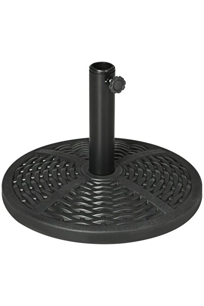ART Suport pentru umbrela 38-48 mm, rotund, HDPE, imitatie ratan, negru, 45x3...