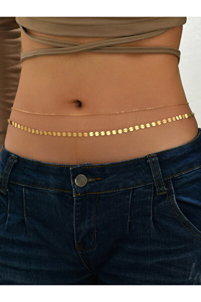 Take Two By Styli Dual Chain Round Pendants Waist Chain