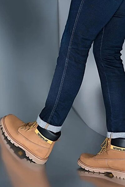 Caterpillar Colorado Leather Boot Γνήσιο Δέρμα Nubuck Γυναικείες Μπότες Κανέλ...
