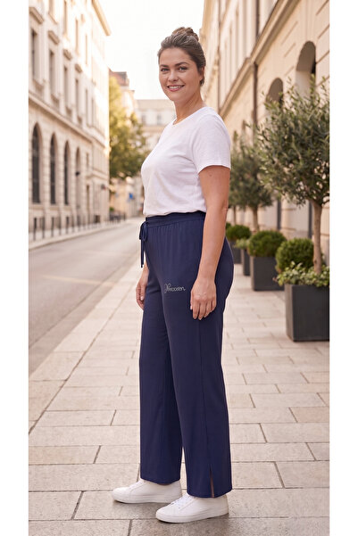 Modasultan Women's 46-54 Plus Size Flexible Breathable Viscose Trousers with ...