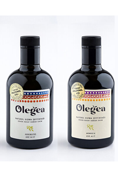 Olegea Erken Hasat Mini Tadım Paketi 2x250 ml - Arbequina, Memecik Soğuk Sıkı...