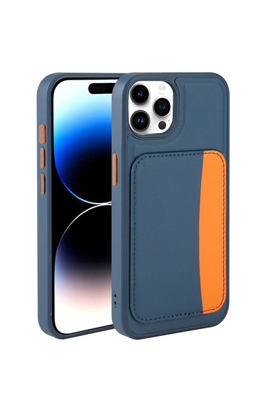 UnDePlus Apple iPhone 15 Pro Max Case Pu Leather Card Holder X-Card Silicone ...