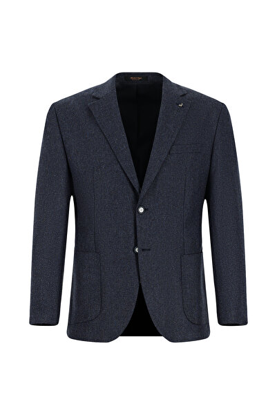 Abdullah Kiğılı 7 Drop Slim Fit Slim Fit Patterned Wool Pack Jacket