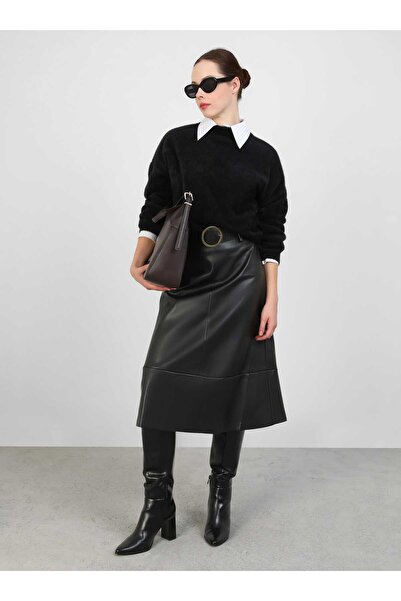 mood Λιτό πουλόβερ - Μαύρο - Κανονική εφαρμογή