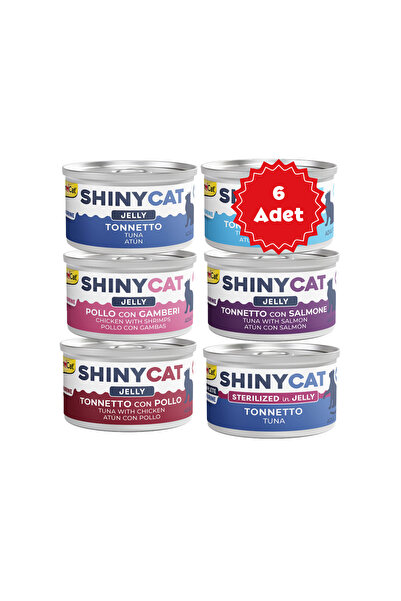 Gimcat Shinycat Jelly Jöle içinde Ton Balıklı Karışık Kedi Konserve Mama 70gr...