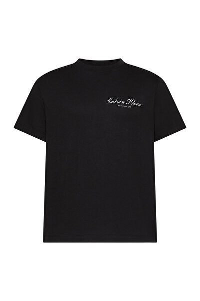 Calvin Klein Erkek 20S March Graphic Seasonal Fashi Bisiklet Yaka T-Shirt Siyah