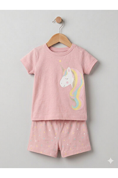Bip Baby Unicorn Baskılı Yazlık Kız Bebek İkili Takım