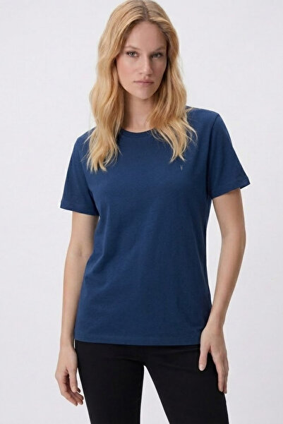 MATERIAL T-Shirt - Μπλε - Χαλαρό