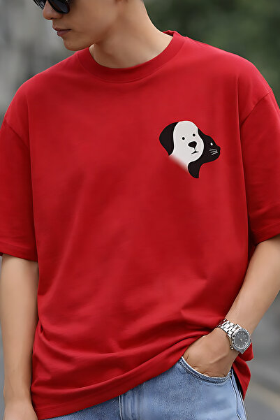 ArtYus Μπλουζάκι Unisex Oversize με εμπριμέ σχέδιο Cat and Dog – Βαμβακερό T-...