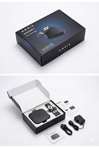Arris VIP7100 4K UHD Android TV Box (Lisanslı & Google Asistan Destekli)