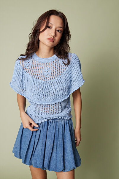 Nisan Πλεκτό πουλόβερ με διάτρητο βολάν