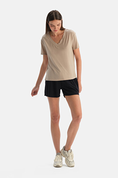 Dagi Μαύρο σορτς Cool Touch με κορδόνι στη μέση