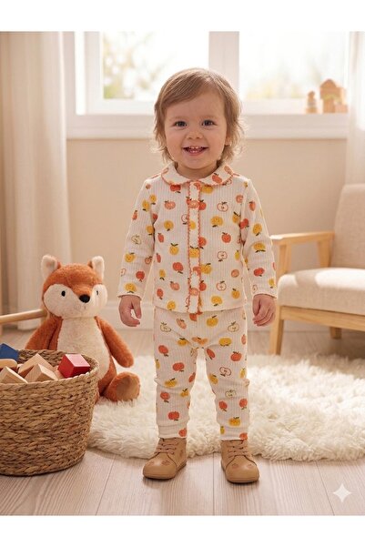 ruhaay Baby Long Sleeve Top and Bottom Set with Embroidery Detail Transitional