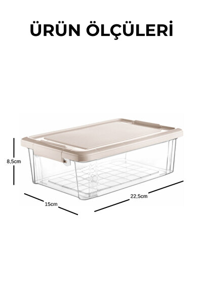 Nandy Home 2'li Set 2,5Lt. Decobox Çok Amaçlı Saklama Kabı - Piknik Taşıma Seti - 2,5Lt.