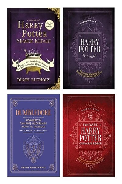 Martı Yayınları Harry Potter Evreni 4'lü / Yemek Kitabı # Büyü Kitabı # Dumbl...