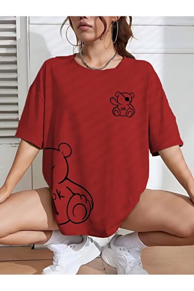 puolikuu T-Shirt - Κόκκινο - Κανονική εφαρμογή