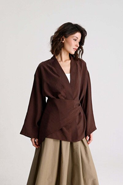 minaaise Κιμονό & καφτάνι - Καφέ - Απλό