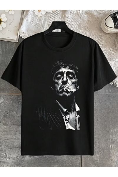 texila Unisex Tony Montana Printed Oversize Crew Neck T-Shirt