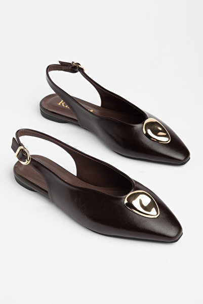 RİSSOLİ Μπαλαρίνες - Καφέ - Casual