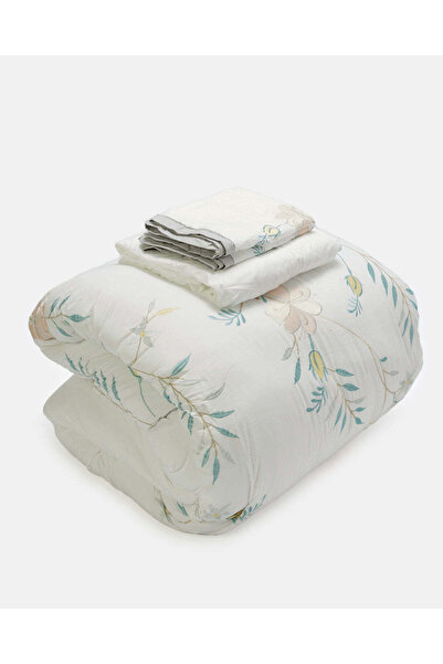 REDTAG Grey 7-Piece Floral Comforter Set (King Size)